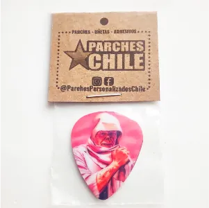 Uñeta impresa con la caratula de la banda de metal Death Leprosy