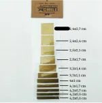 Vista Detalle del inlays Adhesivo para Guitarras color dorado