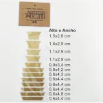 Vista Detalle del inlays Adhesivo para Guitarras color dorado