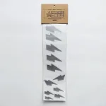 Vista Frontal Rayo Inlays Adhesivo para Guitarras color Plateado